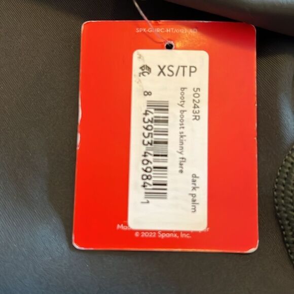 Spanx Booty Boost skinny Flare High Rise Yoga Pants Dark Palm 50243R  XS NWT - Picture 9 of 10